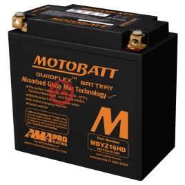 Batteria potenziata MOTOBATT MBYZ16HD 12V 16.5AH Sigillata Pronta all’uso Yuasa YTX14H-BS YTX14L-BS YTX12