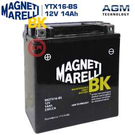 BATTERIA MAGNETI MARELLI YTX16-BS AGM 12V 14AH