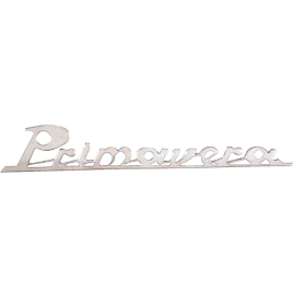 TARGHETTA SCRITTA POSTERIORE VESPA 125 PRIMAVERA RIF. PIAGGIO 151715 CORSIVO IN ALLUMINIO