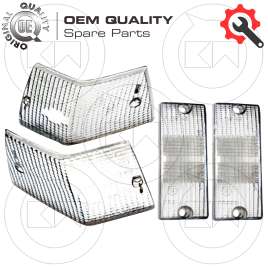 KIT GEMME BIANCHE TRASPARENTI FRECCE ANTERIORI POSTERIORI VESPA PX 125-150-200