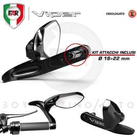 FAR VIPER SHIELD LEVER COPPIA SPECCHIETTI MANUBRIO CON PARALEVA INTEGRATO