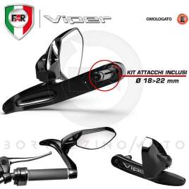 FAR VIPER SHIELD LEVER COPPIA SPECCHIETTI MANUBRIO CON PARALEVA INTEGRATO