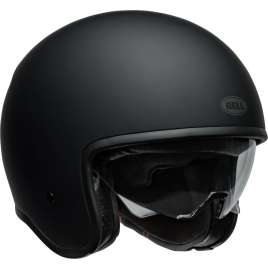 Casco Moto Jet Bell TX501 Matt Black Nero Opaco Vintage Ece 06