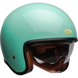 Casco Moto Jet Bell TX501 Verde Menta Green Mint Lucido Vintage Ece 06