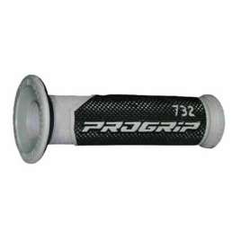 Coppia Manopole PROGRIP Universale Moto Strada 732-OE-298 Doppia Densità Nero/Titanio Con Foro