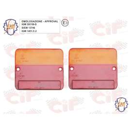 Coppia Plastiche Siem Ricambio Per Fanali Posteriori Ape 50 TL-Car-MaX Diesel-Poker