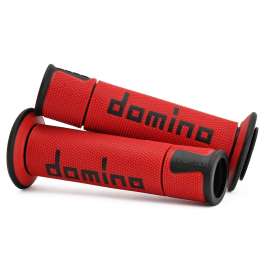 MANOPOLE DOMINO A450 MOTO SCOOTER STRADALI ROSSO/NERO ON ROAD RACING Forate