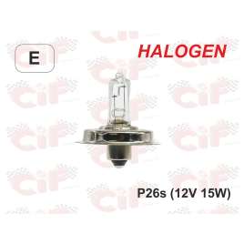 Lampadina Halogen (12v-15w) P26s Luce Anabbagliante