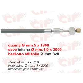 TRASMISSIONE FRIZIONE LUNGA(GUAINA 5,x1,80)(CAVO INT.1,9x2,0