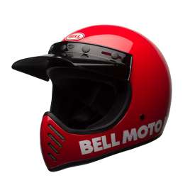 Casco Bell MOTO-3 Classic Red Rosso ECE 2206 Lucido Vintage Helmet