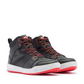 Dainese SUBURB D-WP Scarpe Moto Impermeabili SHOES BLACK/WHITE/RED LAVA