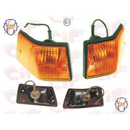Coppia Frecce Posteriori Originale Siem - Plastica Arancio Vespa PX