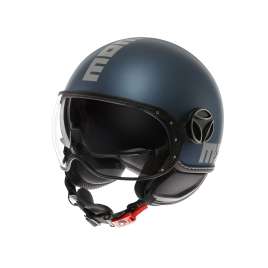 Casco MOMO DESIGN FGTR EVO E2206 Jet Mono Blu Opaco Matt AVIO/SILVER 003