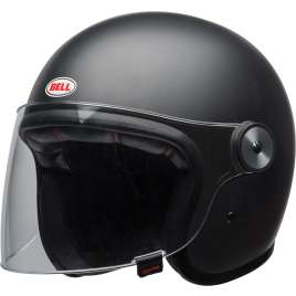 CASCO JET BELL RIOT MATTE BLACK NERO OPACO VISIERA MOTO SCOOTER CUSTOM VINTAGE tg. S