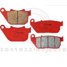 KIT PASTIGLIE BREMBO ANTERIORI POSTERIORI XL C SPORTSTER CUSTOM 883-1200