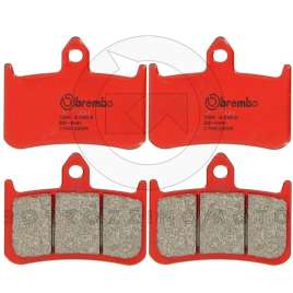 4 PASTIGLIE FRENO ANTERIORI BREMBO ROSSE SINTERIZZATE SA HONDA CB HORNET 900