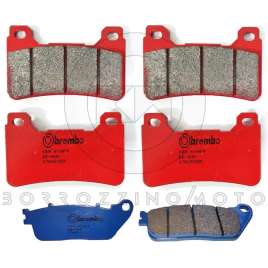 KIT PASTIGLIE FRENO BREMBO ANTERIORI + POSTERIORI PER HONDA CB 1000 R