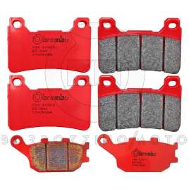 PASTIGLIE FRENO BREMBO SA ANTERIORI + POSTERIORI HONDA CBR 600-1000 RR