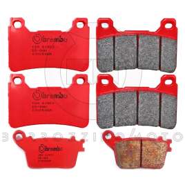 PASTIGLIE FRENO BREMBO SA ANTERIORI+POSTERIORI PER HONDA CBR 600/1000 RR 