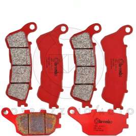 PASTIGLIE FRENO BREMBO SA ANTERIORI + POSTERIORI HONDA HORNET ABS 600
