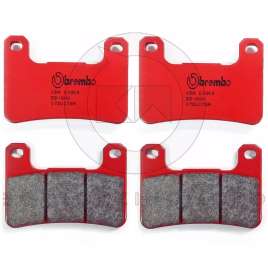 4 PASTIGLIE FRENO ANTERIORI BREMBO ROSSE SINTER per SUZUKI GSX-R 1000 K5 K7