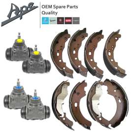 KIT GANASCE CILINDRETTI FRENO ANTERIORI + POSTERIORI PIAGGIO QUARGO / APE POKER BENZINA