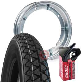 KIT CERCHIO RUOTA GOMMA KENDA 3.00-10 K333 VESPA 50 SPECIAL PK ET3 PRIMAVERA 125