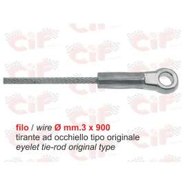 CAVO INTERNO FRENO POSTERIORE(FILO 3x0,90) (TIRANTE AD OCCHIELLO TIPO ORIGINALE)