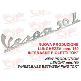 TARGHETTA VESPA 50 L TRAFORATA POSTERIORE 160mm PIAGGIO 151712