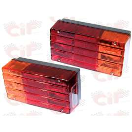 Coppia Fanali Posteriori Ape 50 TL Elestart Car P3-Ape MaX Diesel-Poker