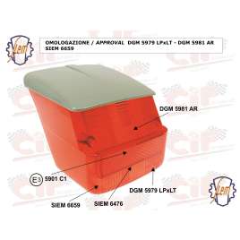 Gemma Siem Con Visiera Grigia Fanale Posteriore Vespa 125 Ts Gtr Sprint Veloce 150 Rally 180 200