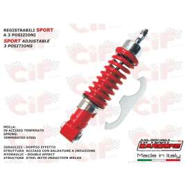 AMMORTIZZATORE ANTERIORE REGOLABILE SPORT TUTTO ROSSO VESPA 50 SPECIAL PRIMAVERA ET3 PK 50 S