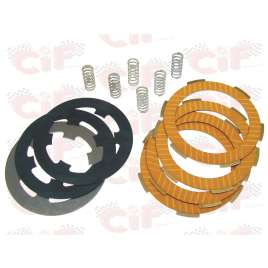 SERIE DISCHI FRIZIONE RACING/CARBONIO 7 DISCHI VESPA PK FL FL2 50-125 RUSH HP N