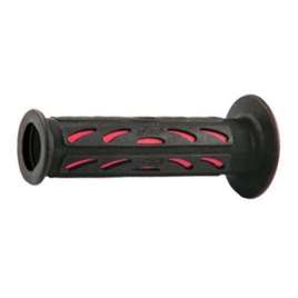 Coppia Manopole PROGRIP Universale Moto Strada 724-OE-149 Doppia Densità Rosso/Nero Con Foro