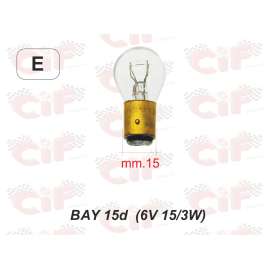 Lampadina Bay 15d (6v-15/3w) Doppio Filamento - Posizione E Stop