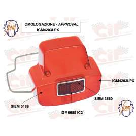 Kit Gemma + Guarnizione Per Fanale Posteriore Vespa Super 125 150 Sprint 150 Ss 180