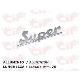 TARGHETTA SUPER TRAFORATA 75mm PER SCUDO ANTERIORE VESPA SUPER