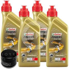KIT TAGLIANDO CASTROL POWER1 RACING 5W40 + FILTRO OLIO BMW R 1200GS R1250 GS F750GS F850GS S1000RR
