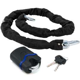 CATENA ANTIFURTO CEMENTATA Ø 10mm CON LUCCHETTO ARCO LUNGHEZZA 150Cm AUTO MOTO