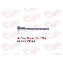 CAVO FRIZIONE INTERNO APE 50 (FILO 1,9x280)(NIPPLE 6,8)