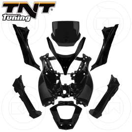 KIT CARENE 8 PEZZI CARENA VERSIONE ORIGINALE NERO LUCIDO PIAGGIO MP3 125/250/300/400/500 2008-2014