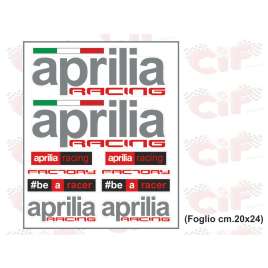 KIT ADESIVI APRILIA RACING MOTO (FOGLIO CM. 20x24)