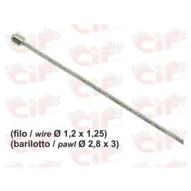 CAVO INTERNO GAS (FILO Ø 1,2x1,25) PIAGGIO 50 BRAVO - SI' - SI' FL