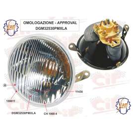 Gruppo Ottico Faro Siem Completo Di Portalampada Vespa PX 125-150-200 (1978-1983)