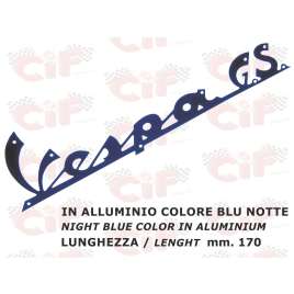 TARGHETTA VESPA G.S. ALLUMINIO BLU NOTTE SCUDO ANTERIORE VESPA GS 160