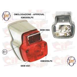 Fanale Posteriore Originale Siem Completo Di Guarnizione Vespa 125 Primavera