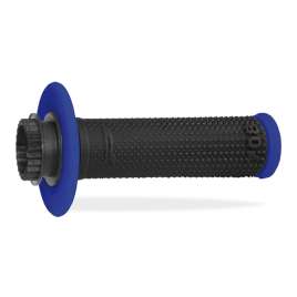 Coppia Manopole PROGRIP MX Moto Cross Enduro Off-Road 708-150 Con Sistema Lock-on Blu/Nero Chiuse