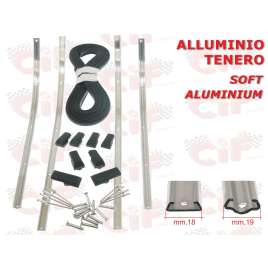 SERIE STRISCE PEDANA IN ALLUMINIO COMPLETA VESPA PK 50 - 125 RIF. PIAGGIO 154669