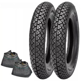 KIT 2 GOMME PNEUMATICI COPERTONI 3.00.10 + CAMERE D'ARIA VESPA 50 SPECIAL L R N