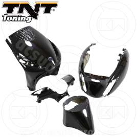 KIT CARENE 4 PEZZI CARENA NERO LUCIDO ECO PIAGGIO ZIP 50 100 2T BASE 4T 2001-2014